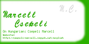 marcell csepeli business card